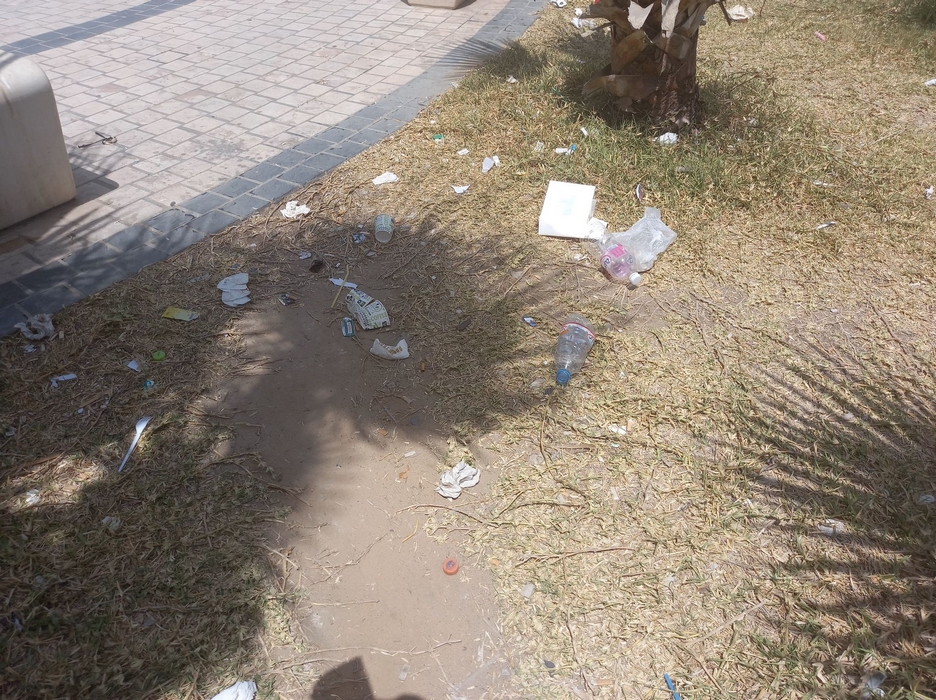 حديقة باب القصبة: غابت الحاوية فحضرت الأوساخ والقمامة