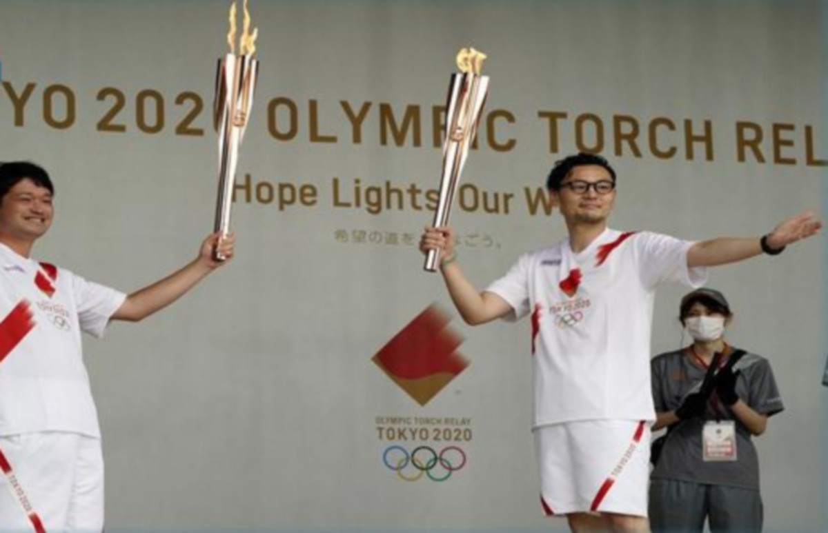 وصول الشعلة الأولمبية الى طوكيو