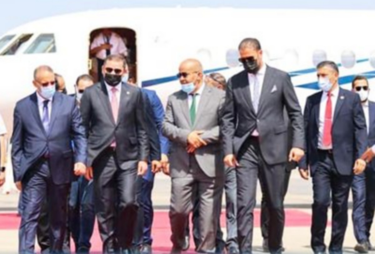 رئيس حكومة الوحدة الوطنية الليبية عبد الحميد الدبيبة يصل إلى تونس