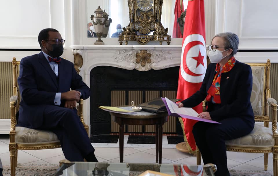رئيسة الحكومة تتحادث في باريس مع رئيس البنك الافريقي للتنمية