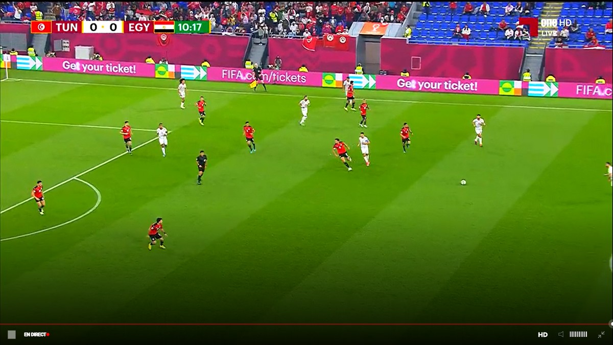 تونس -مصر : شوط  اوّل ممتاز  من  الفريقين