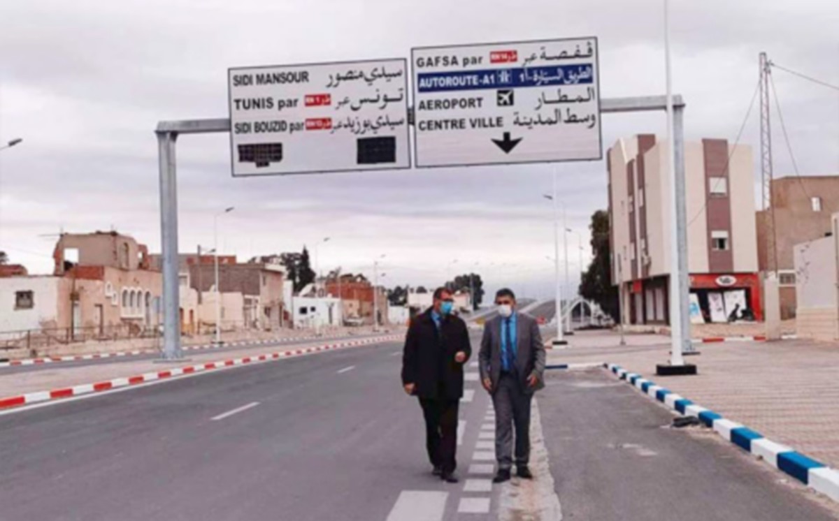 اليوم فتح الممر العلوي على مستوى تقاطع القاصة الحزامية كلم 4 مع طريق المطار
