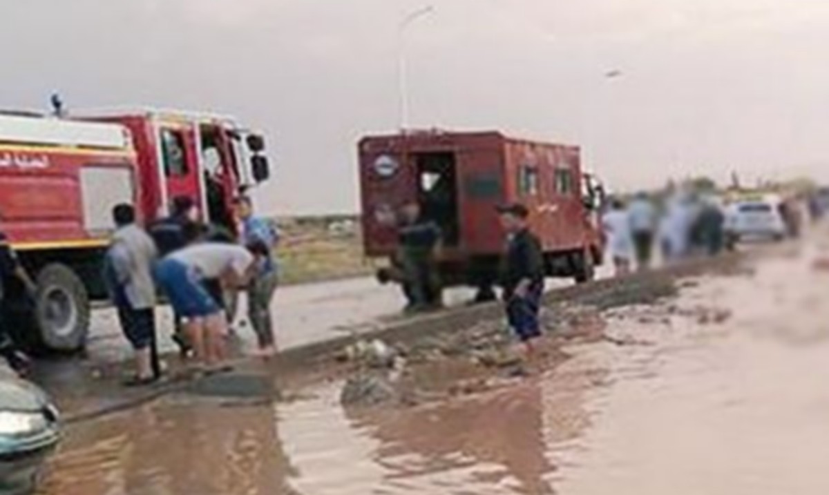 امطار غزيرة في سليانة وانقطاع حركة المرور بعدة مناطق