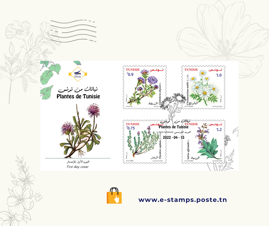 البريد التونسي: طوابع بريدية جديدة للتعريف بأنواع من النباتات