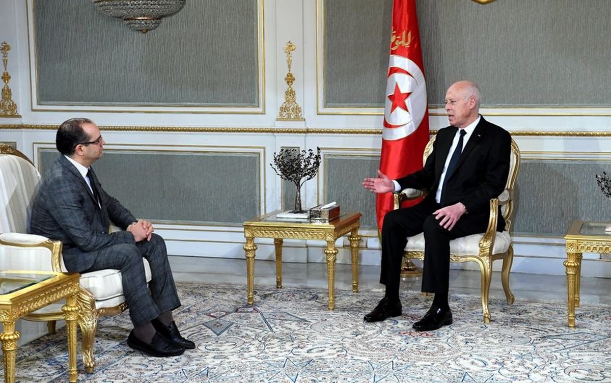 قيس  سعيد  يستقبل  رئيس الرابطة التونسية للدفاع عن حقوق الإنسان وفاروق  بوعسكر