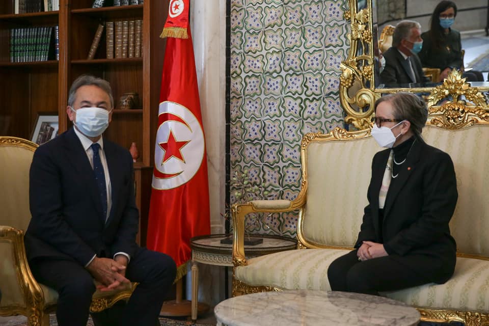 لقاء بين رئيسة الحكومة والمبعوث الخاص للرئيس الفرنسي