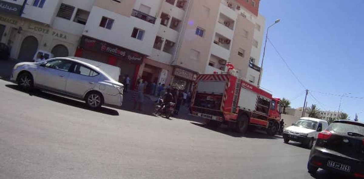 بالفيديو :حريق بعمارة بطريق  منزل  شاكر