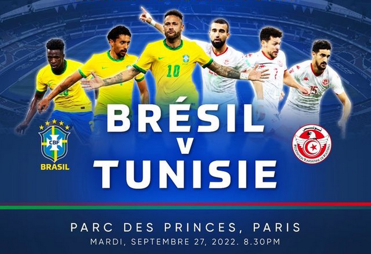 ملعب الامراء  بباريس يحتضن  لقاء  تونس  والبرازيل