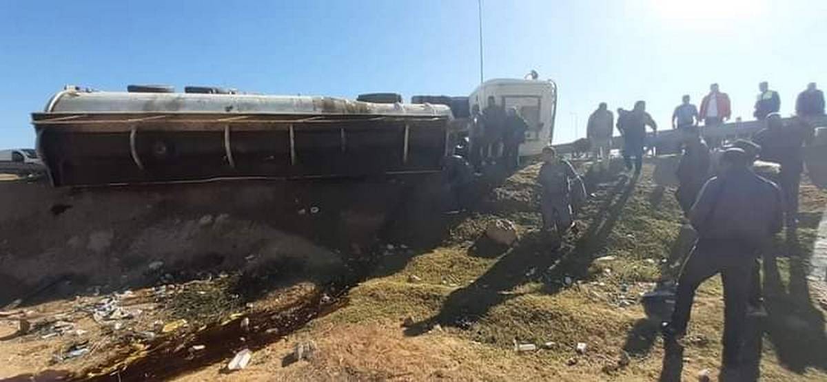 صفاقس : انزلاق شاحنة  لنقل المحروقات