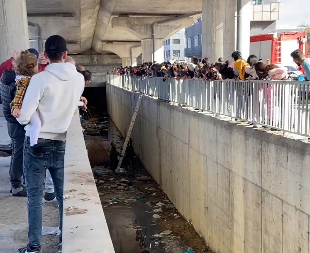 صفاقس : كهل  يلقي  بنفسه  من  اعلى الممرّ  العلوي  بين طريقي  تنيور  وتونس
