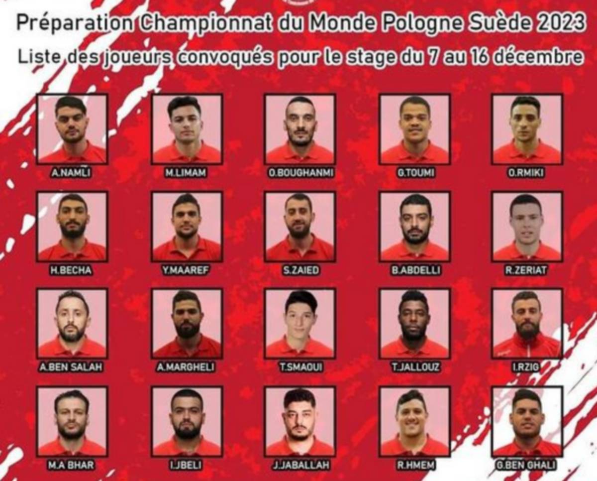 كرة اليد : قائمة لاعبي المنتخب التونسي لبداية التحضيرات لمونديال 2023