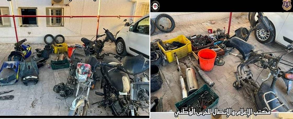 المنستير : دراجات نارية مسروقة داخل مستودع ..وصاحبه في حالة فرار