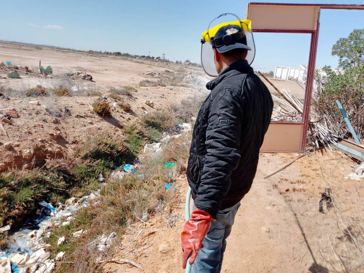 صفاقس : مداواة  مجاري  المياه بالدائرة  البلدية  سيدي منصور