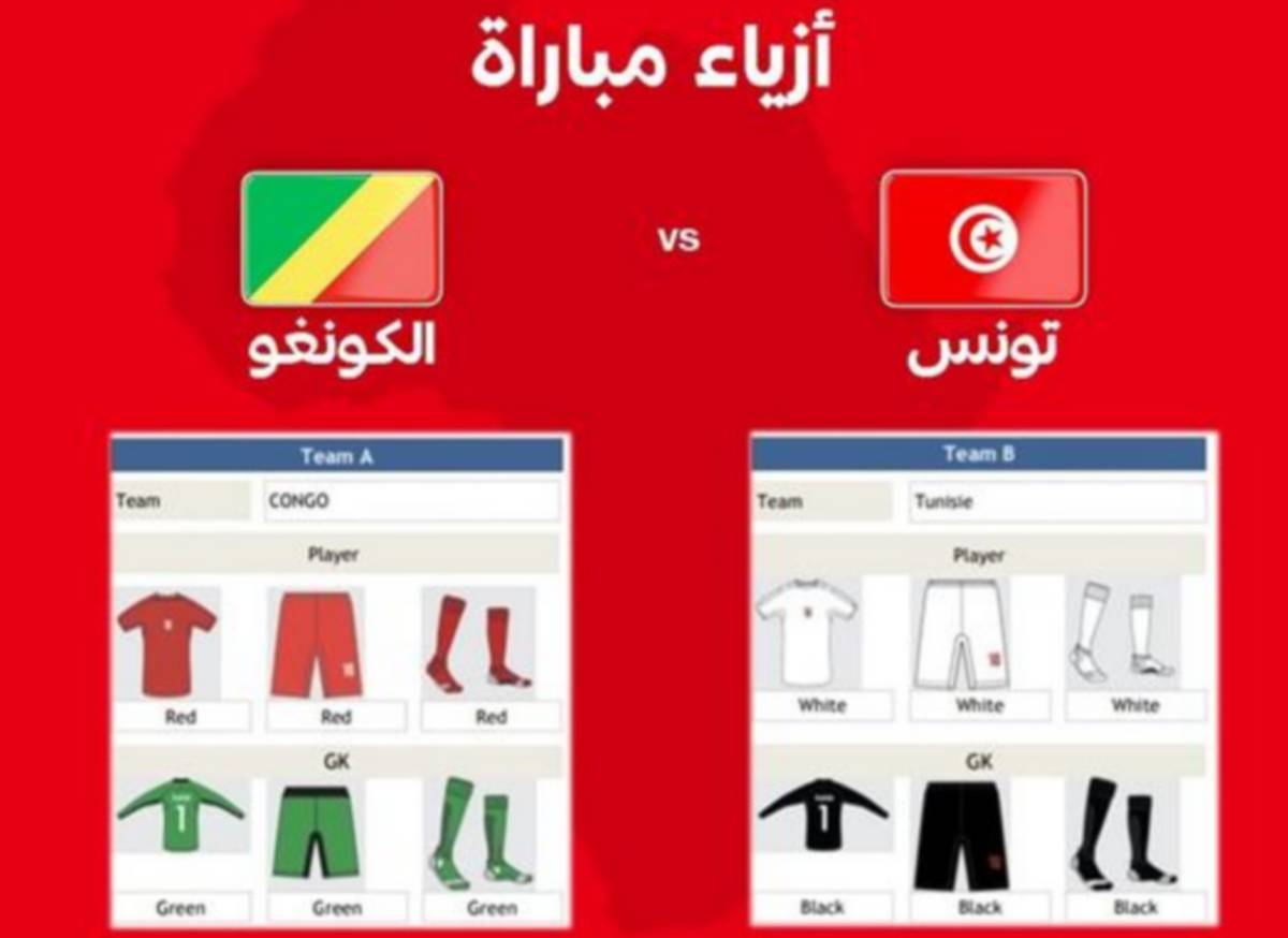 غدا  يخوض  منتخبنا  الوطني الدور ربع  النهائي  امام الكونغو بازياء  بيضاء