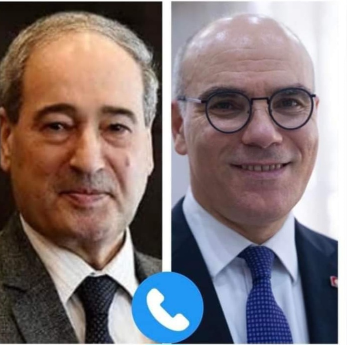 وزير الشؤون الخارجية يتلقى إتصالا هاتفيا من نظيره السوري.