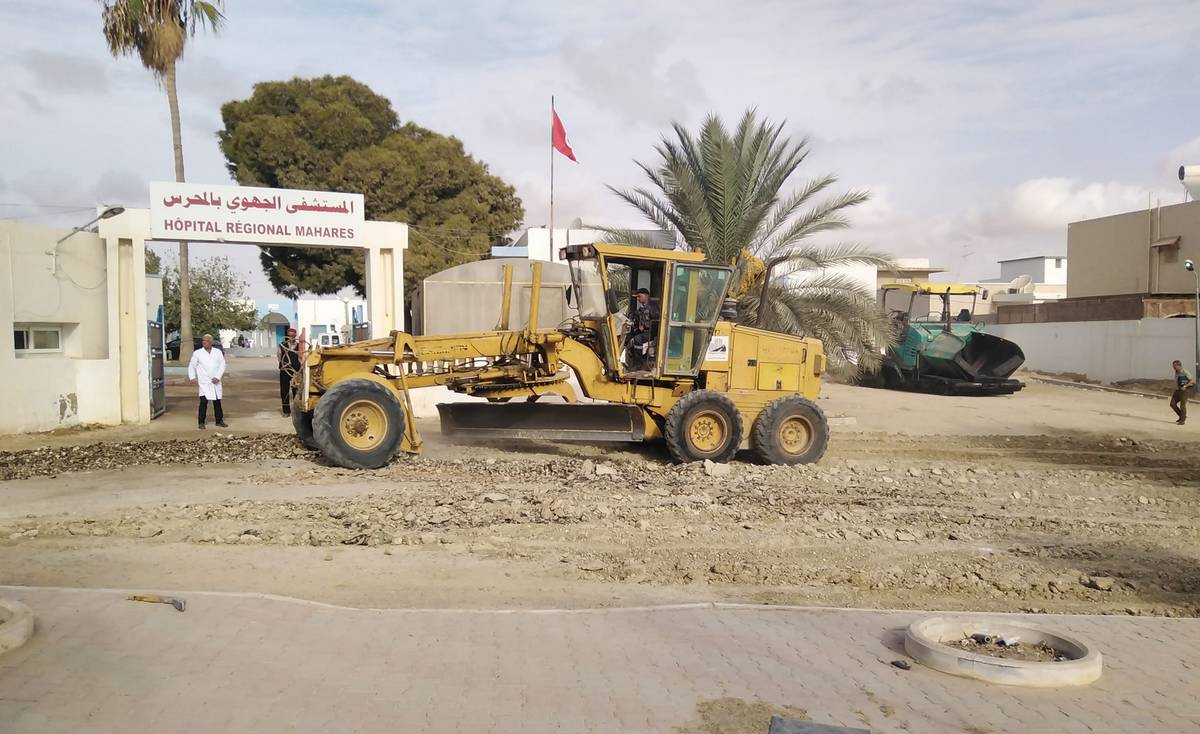 المحرس : انطلاق  أشغال تعبيد مدخل المستشفى الجهوي