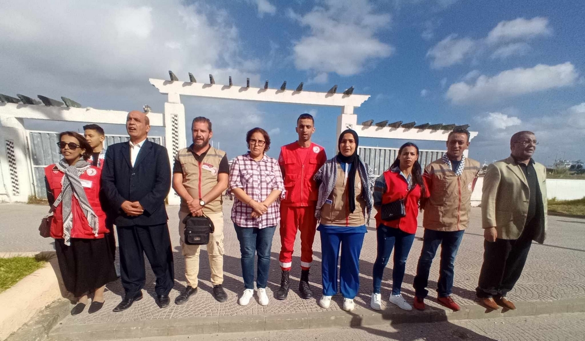 نجاح  للحملة الوطنية التضامنية والانسانية ببنزرت  الموجهة للاشقاء الفلسطينيين