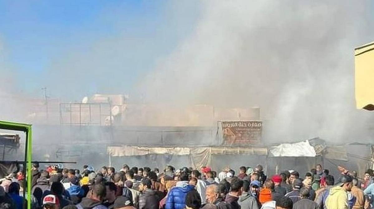 قابس: السيطرة على حريق هائل نشب بسوق الحناء بجارة