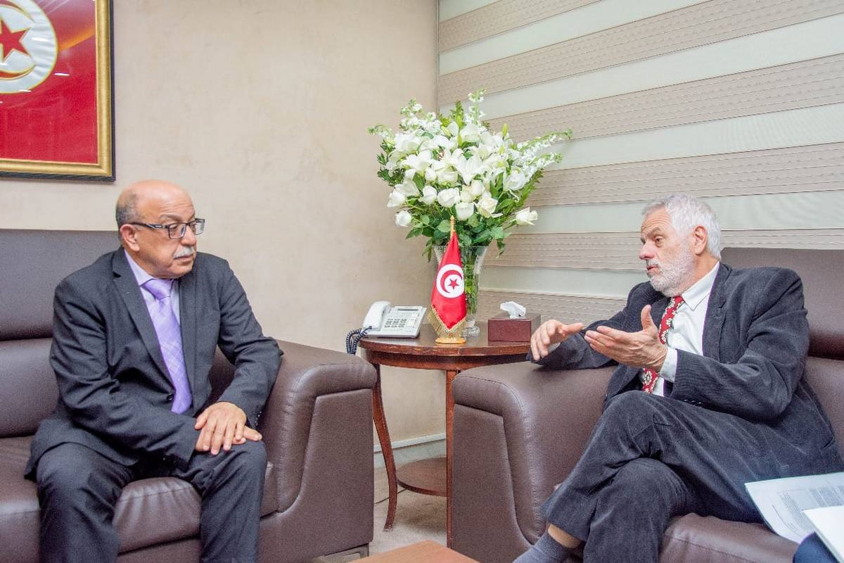 لطفي ذياب يلتقي بممثل منظمة الأمم المتحدة للطفولة اليونيسيف بتونس.