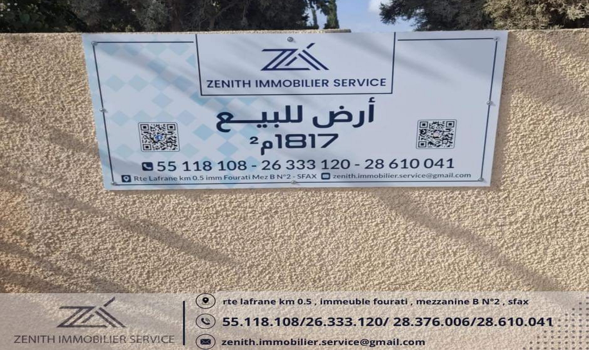 Zenith Immobilier Service met en vente un lot de terrain