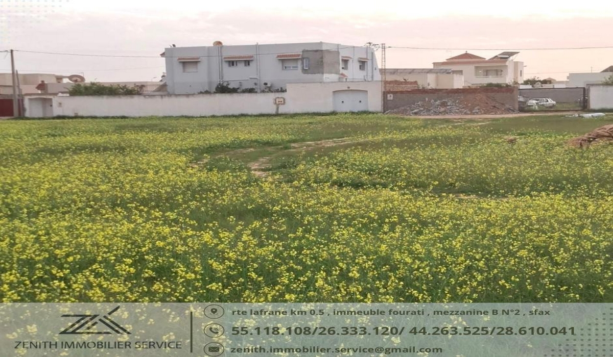 Zenith Immobilier met en vente un lot de terrain Route gremda km 8 Sfax