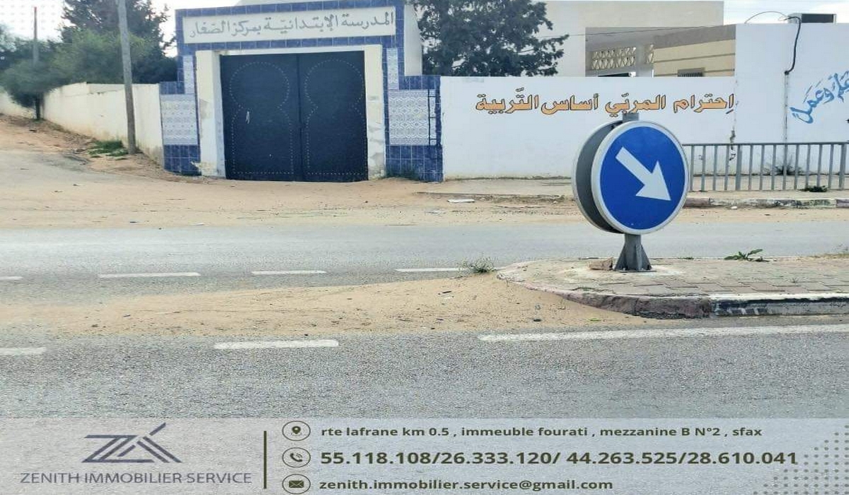 Zenith Immobilier met en vente un lot de terrain Route aéroport km 14 (Sfax)