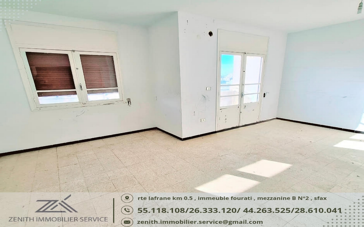 Zenith Immobilier Service met en vente une appartement de type s+2 Route tanyour km 1.5  Sfax