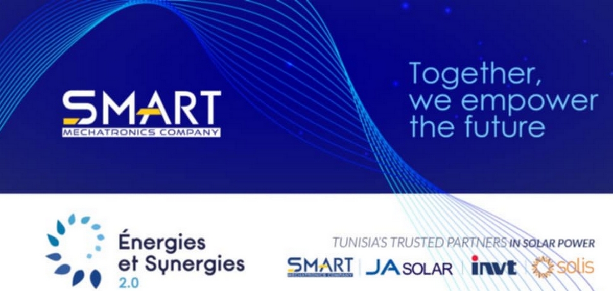 الاحتفال بالمرتبة الأولى في تونس لشركتي JA SOLAR وINVT خلال الحفل السنوي لشركة SMART MECHATRONICS .