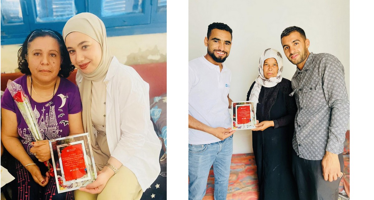 زيارة عدد من الأمهات المنتفعات ببرنامج دعم الأسرة  بسبب ظروف صحية طارئة