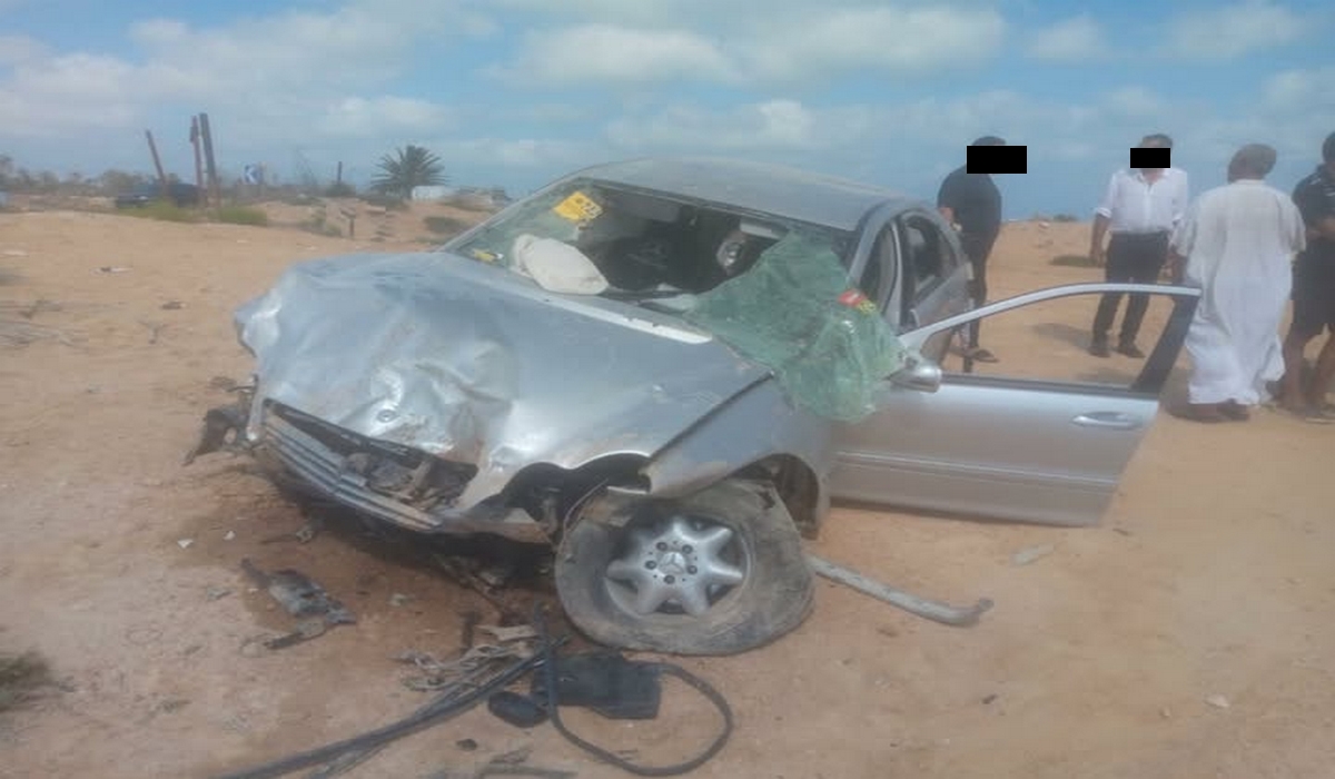 جربة حادث أليم يُسفر عن وفاة مواطن ليبي وإصابة إبنه