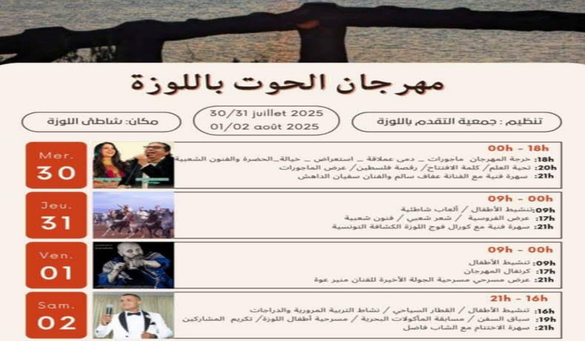 صفاقس: البرنامج الكامل لمهرجان الحوت اللوزة جبنيانة.
