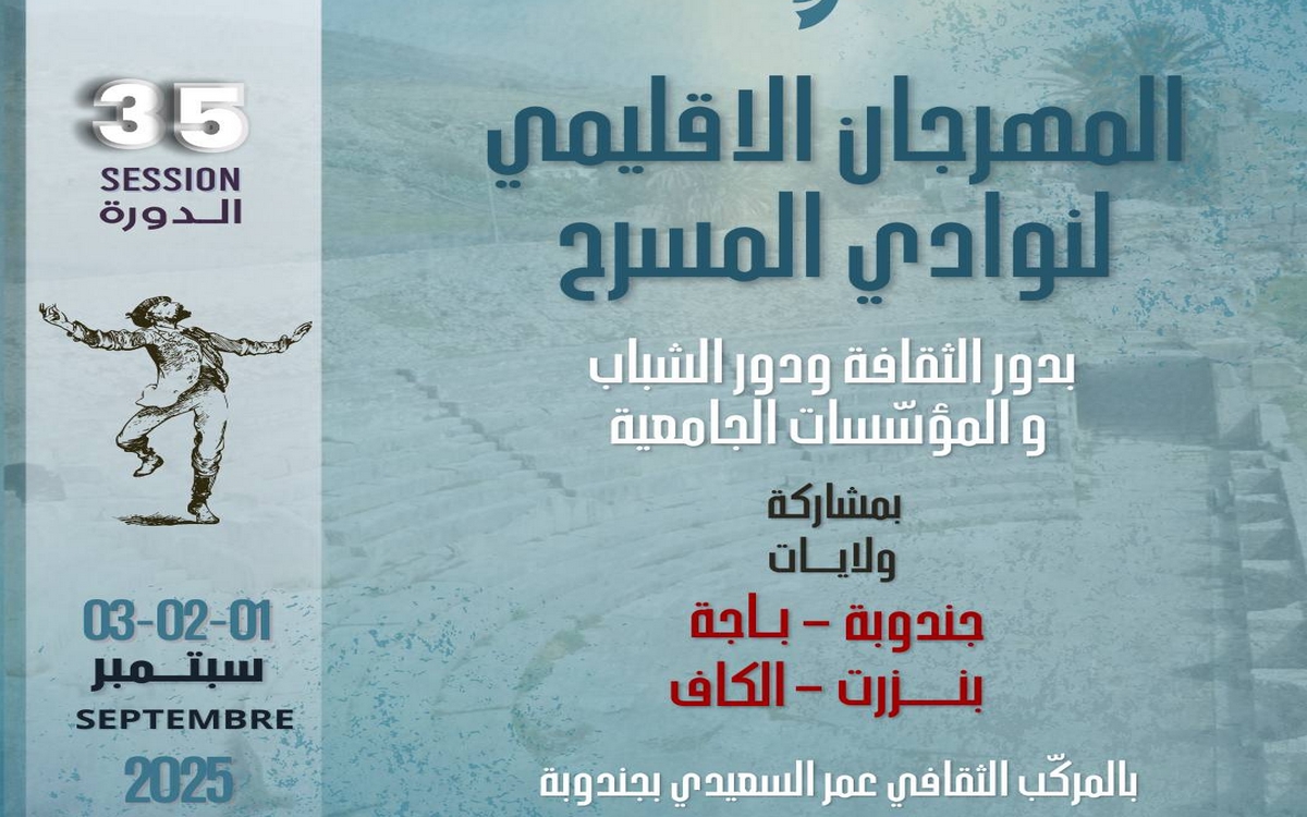 جندوبة:الدورة 35 لـ” المهرجان الإقليمي لنوادي المسرح”