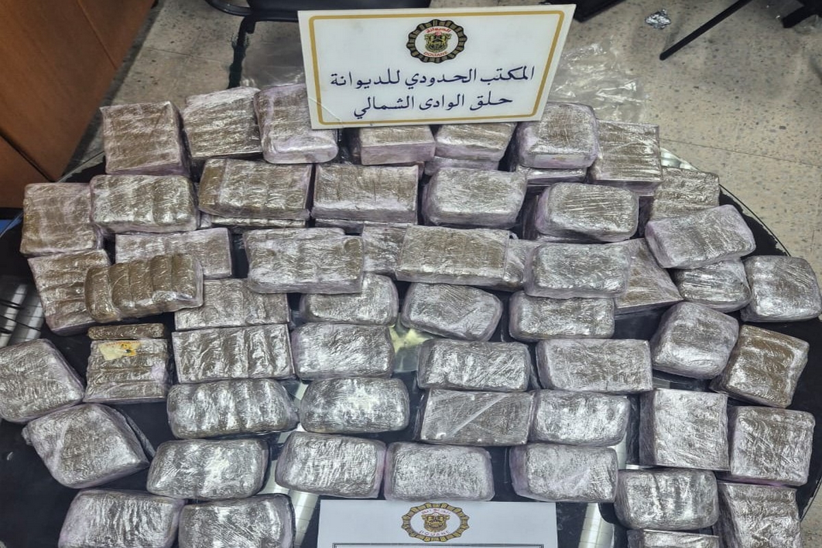 مصالح الديوانة بميناء حلق الوادي الشمالي تحبط محاولة تهريب 36 كلغ من مخدر القنب الهندي (الزطلة).