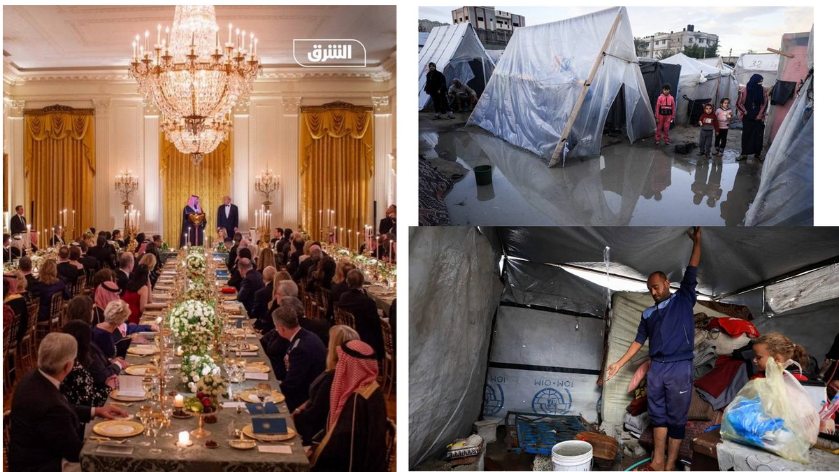 مآدب العشاء في القصور… وصرخات الصمت في مخيمات غزة…اشرف المذيوب