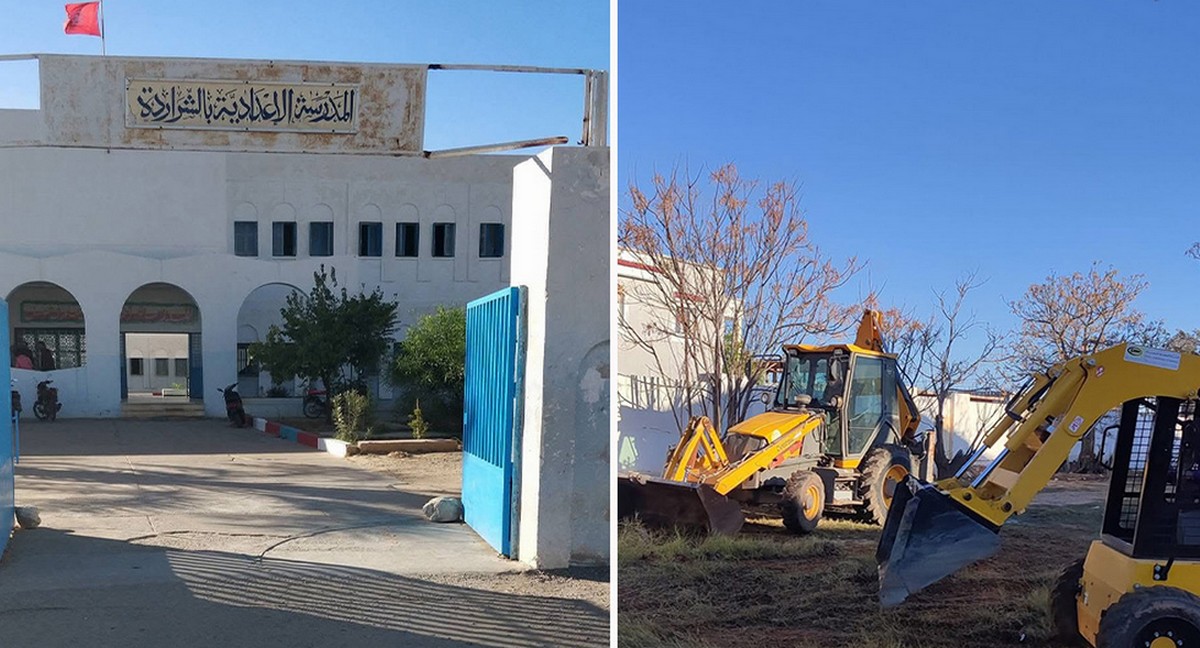 حملة نظافة شاملة بالمدرسة الإعدادية بالشراردة