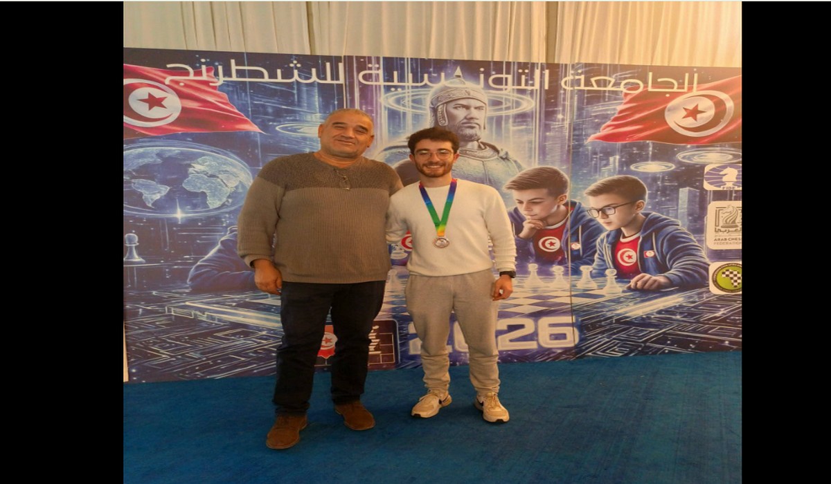 اللاعب ريان العجيلي يتحصل على الميدالية البرونزية في بطولة تونس الفردية التمهيدية للشطرنج