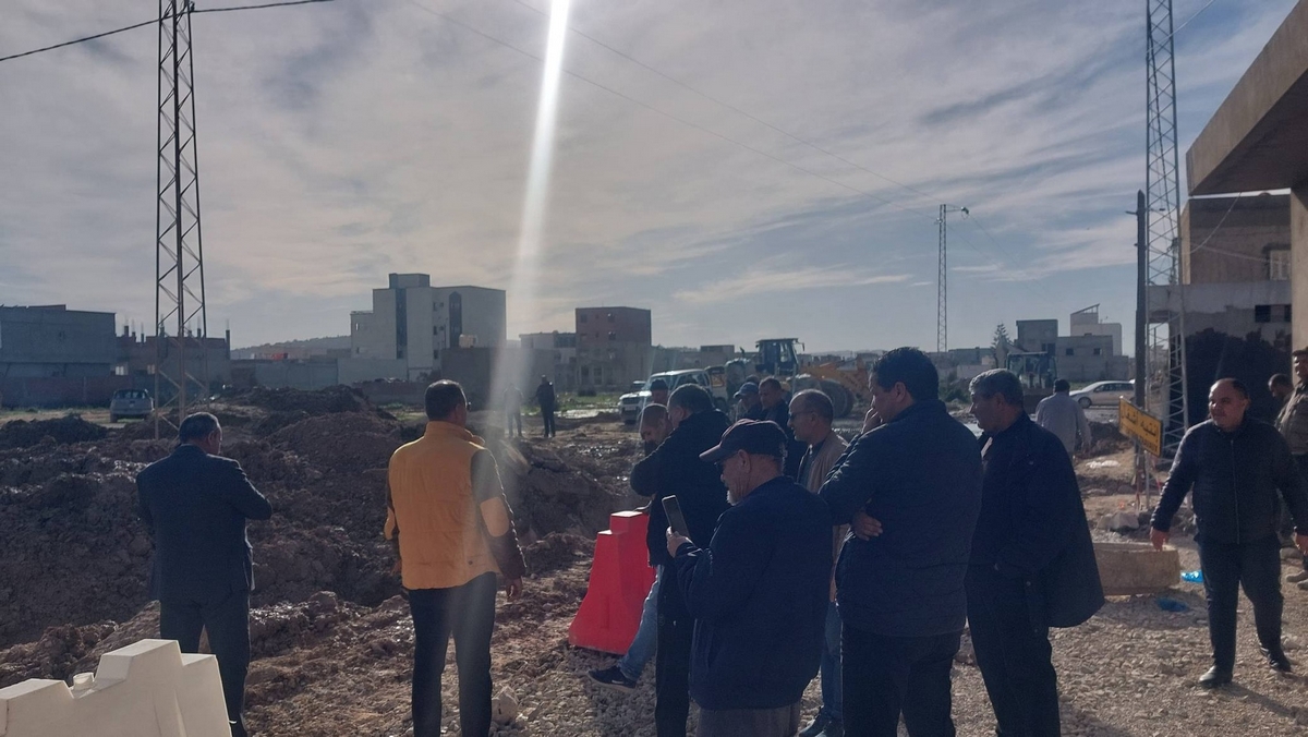 معاينة مشروع حماية مدينة رواد مـن الفيضانات