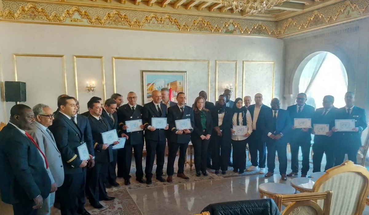 ديوان البحرية التجارية والموانئ يوزع الشهائد المينائية لخريجي الدفعة الثالثة من برنامج TRAIN FOR TRADE