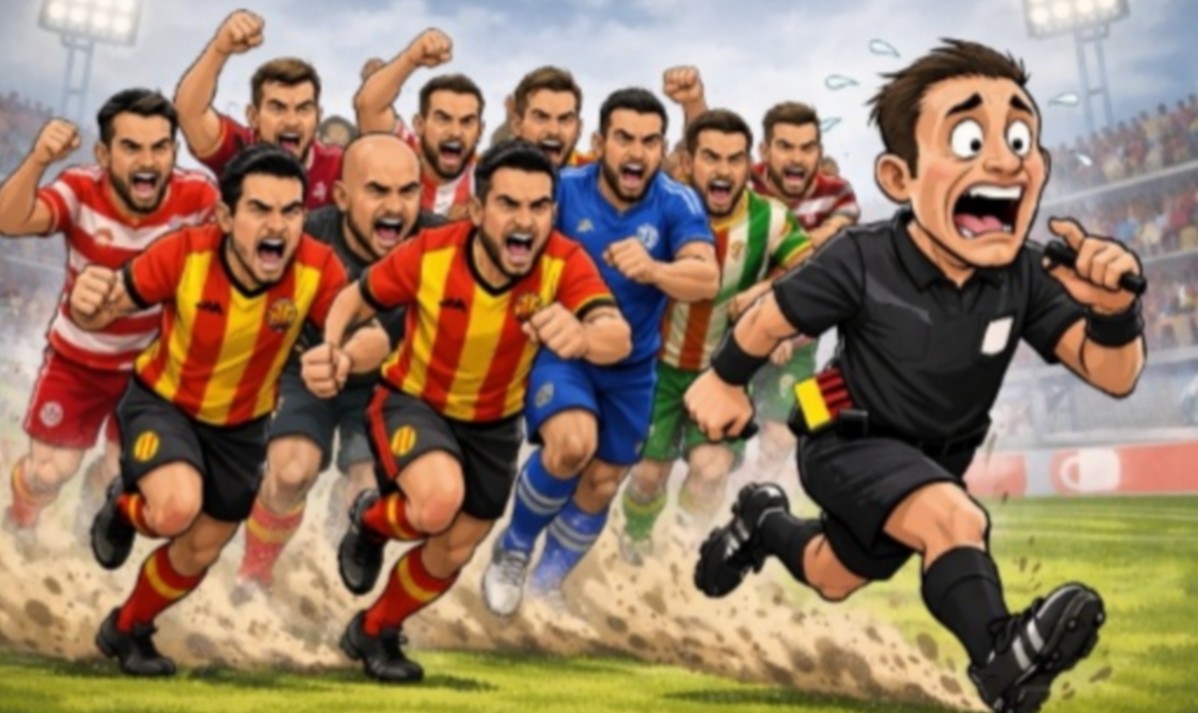 صدمة حضارية كروية: في أوروبا يركضون وراء الكرة وفي تونس وراء الحكم.