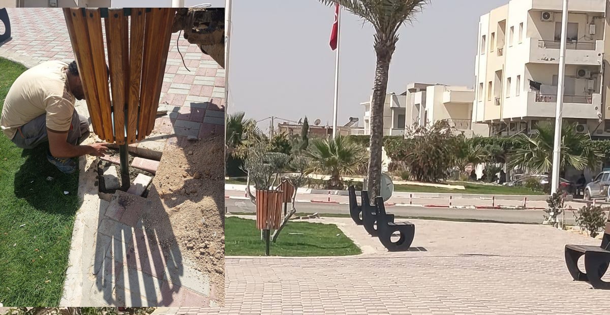 بلدية قرمدة تركّز حاويات خشبية صغيرة جميلة في الحديقة العموميّة