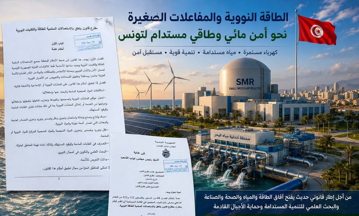 من أزمة الماء والكهرباء إلى صناعة المستقبل: المفاعلات الصغيرة خيار تونسي للأمن المائي والطاقي ...شكري البحري
