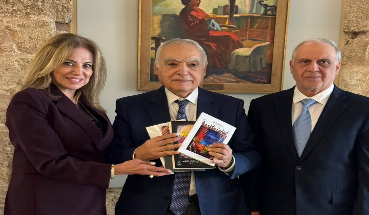 لبنان الوزير غسان سلامة يستقبل الكاتبة والفنانة التشكيلية ريما حلواني