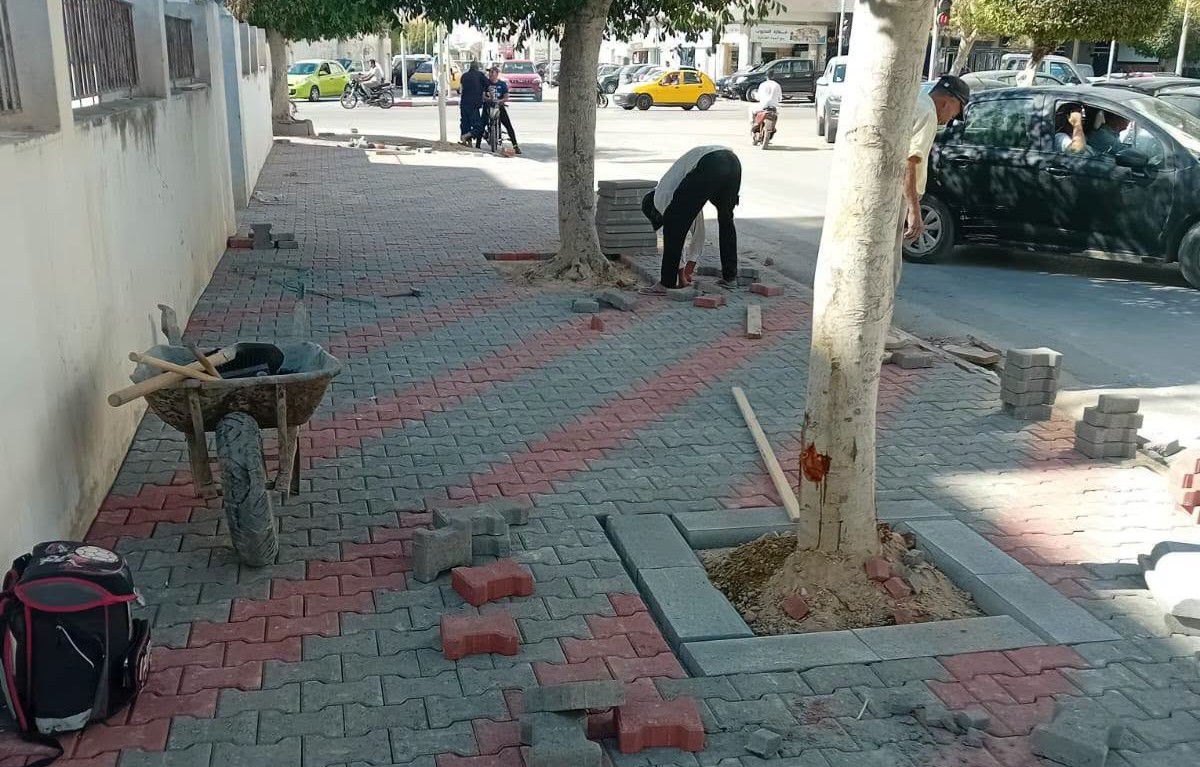 انطلاق أشغال صيانة الأرصفة ببلدية صفاقس